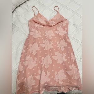 Pink spring mini dress
